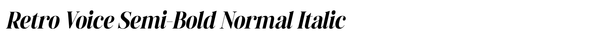 Retro Voice Semi-Bold Normal Italic image